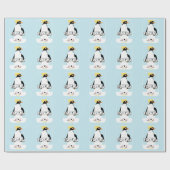 Pinguin Japanisch Schrift, die Pinguin liest Geschenkpapier (Flach)