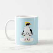 Pinguin Japanisch Schrift, die Pinguin liest Kaffeetasse (Links)