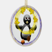 PINGUIN-JONGLIERENDE ENTEN-WEIHNACHTSverzierung Keramik Ornament (Rechts)