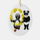PINGUIN-JONGLIERENDER ENTEN-PANDA-BÄR KERAMIK ORNAMENT (Rechts)