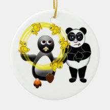 PINGUIN-JONGLIERENDER ENTEN-PANDA-BÄR