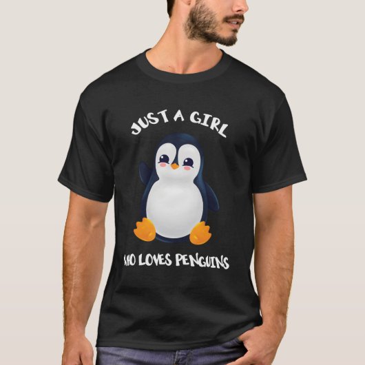 Pinguin Just A Who Lieben Pinguine T-Shirt (Vorderseite)