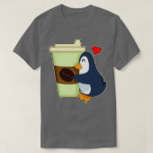Pinguin-Kaffee T-Shirt (Design vorne)