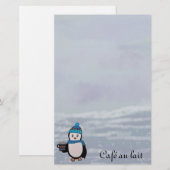 Pinguin-Kaffeepause-Briefpapier Briefpapier (Vorne/Hinten)