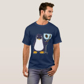 Pinguin-Kaffeetasse T-Shirt (Vorne ganz)