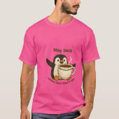 Pinguin-Kaffeewarnung T-Shirt (Vorderseite)