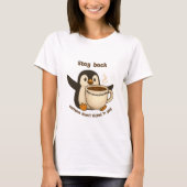 Pinguin-Kaffeewarnung T-Shirt (Vorderseite)