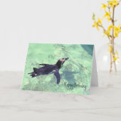 Pinguin Karte (Gelbe Blume)