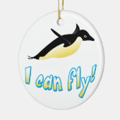 Pinguin Keramik Ornament (Links)