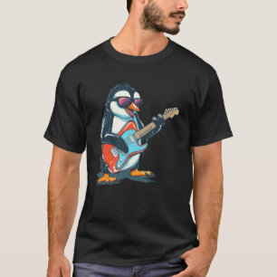 Pinguin-Kind mit elektrischer Gitarre Kostüm Sonne T-Shirt