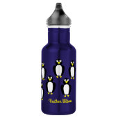 Pinguin Kinder Wasserflasche mit Name (Rechts)