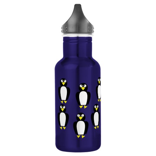Pinguin Kinder Wasserflasche mit Name (Links)