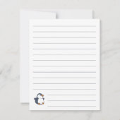 Pinguin-Kinderkarten Dankeskarte (Rückseite)