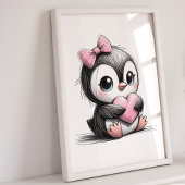 Pinguin Kinderzimmer Art | Kids Room Wall Art Poster