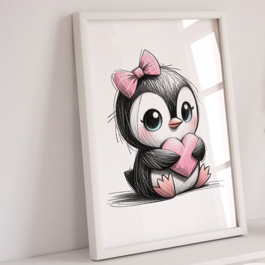 Pinguin Kinderzimmer Art | Kids Room Wall Art Poster