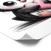 Pinguin Kinderzimmer Art | Kids Room Wall Art Poster (Ecke)