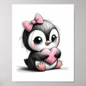 Pinguin Kinderzimmer Art | Kids Room Wall Art Poster (Vorne)