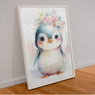 Pinguin-Kinderzimmerposter Poster