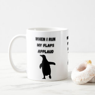 Pinguin klatscht unangebracht peinlich kaffeetasse