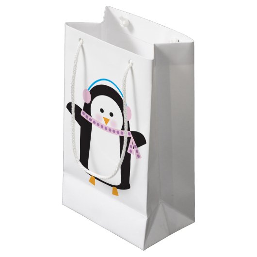 Pinguin Kleine Geschenktüte (Vorderseite Schrägansicht)