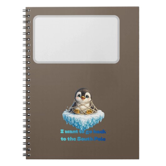 Pinguin-Klimawandel-Schutz-Design Notizblock (Vorderseite)