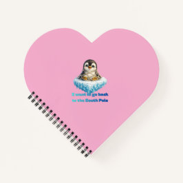 Pinguin-Klimawandel-Schutz-Design Notizblock