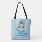 Pinguin-Klimawandel-Schutz-Design Tasche (Rückseite)