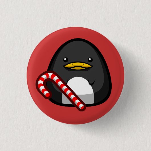 Pinguin-Knopf Button (Vorderseite)