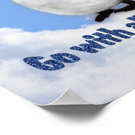 Pinguin Konfuzius Attitude Zitat Inspiration Poster (Ecke)