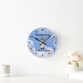 Pinguin Konfuzius Attitude Zitat Inspiration  Runde Wanduhr (Zuhause)