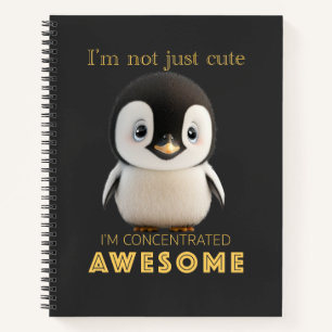 Pinguin konzentrierte Phantastische Niedlich Adora Notizblock