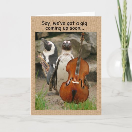 Pinguin-Konzert laden ein Einladung (Vorderseite)