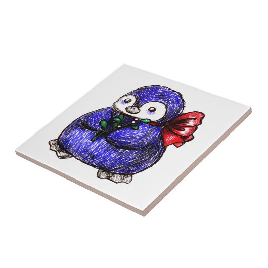 Pinguin-Küken Fliese (Seite)