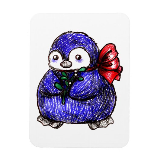 Pinguin-Küken Magnet (Vertikal)