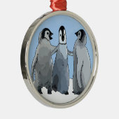 Pinguin-Kumpel Ornament Aus Metall (Rechts)