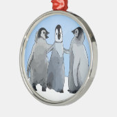 Pinguin-Kumpel Ornament Aus Metall (Links)
