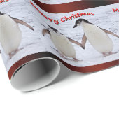 Pinguin-Kumpel-Packpapier - Weihnachten Geschenkpapier (Rolleneckpunkt)