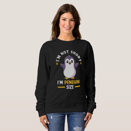 Pinguin Kurze Leute Im nicht Kurzen Pinguin Sweatshirt (Vorne ganz)