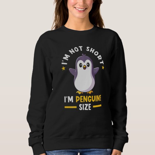 Pinguin Kurze Leute Im nicht Kurzen Pinguin Sweatshirt (Vorderseite)