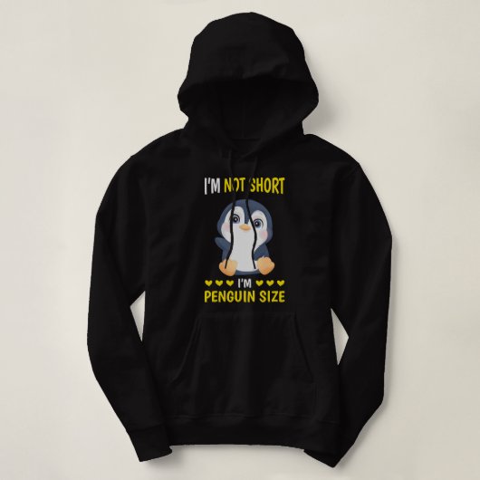 Pinguin Kurze Leute sind im Penguin Size nicht Kur Hoodie (Design vorne)