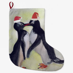 Pinguin-Kuss Großer Weihnachtsstrumpf