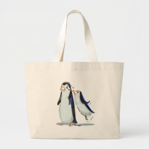 Pinguin-Kuss Jumbo Stoffbeutel
