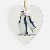 Pinguin-Kuss Keramik Ornament (Rechts)