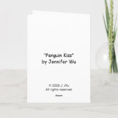 Pinguin-Kusskarte Feiertagskarte (Rückseite)