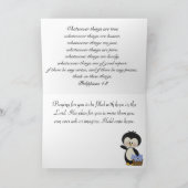 Pinguin-Lächeln, das an Sie Hoffnungs-Karte denkt Karte (Innenseite)