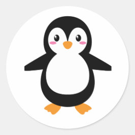 Pinguin-Leben Runder Aufkleber