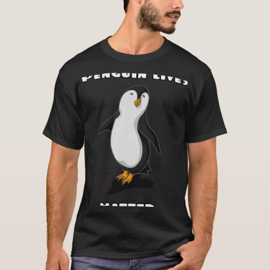 Pinguin lebt matt T-Shirt (Vorderseite)