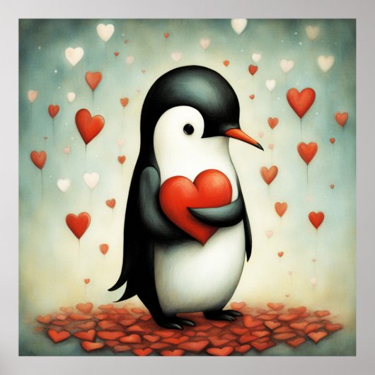 Pinguin Liebe 1 Poster (Vorne)
