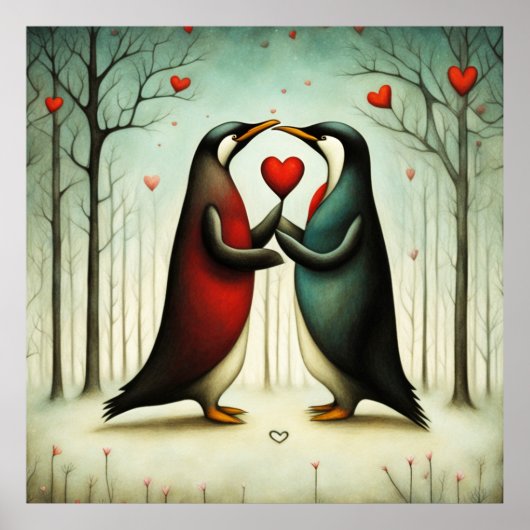 Pinguin Liebe 2 Poster (Vorne)