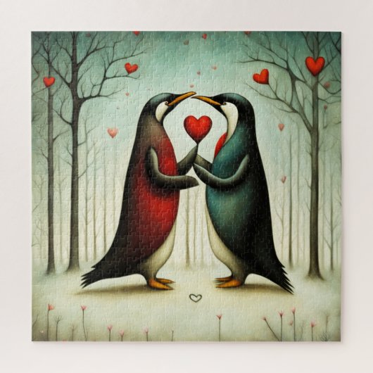 Pinguin Liebe 2 Puzzle (Vertikal)